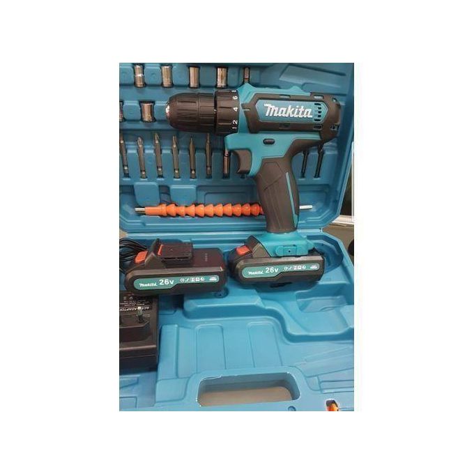 Makita 21V Cordless Electric Drill With 2 Battery Bits, Accessories