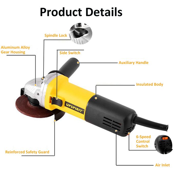 Mythco 125mm Electric Angle Grinder Power Tools 1050W