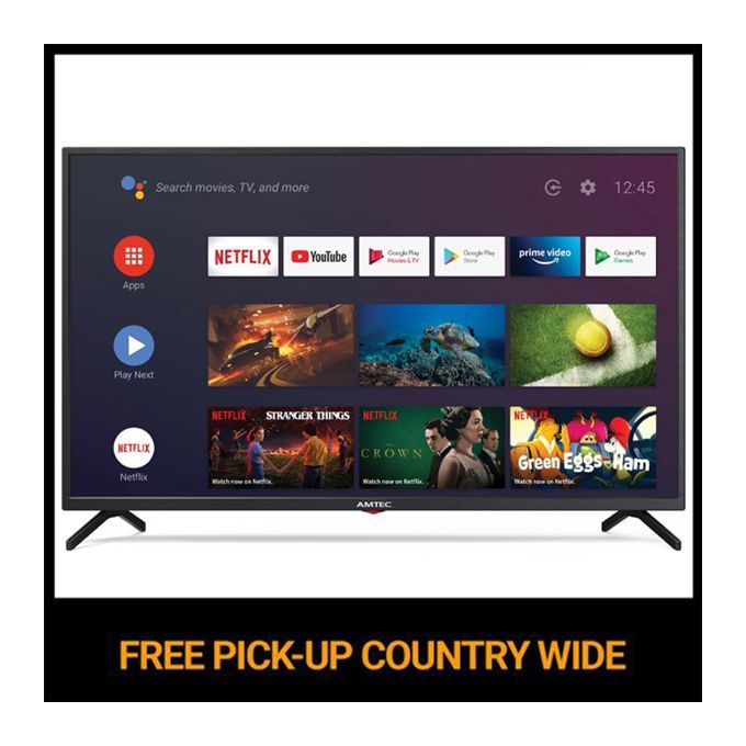 Amtec 43L12, 43&quot; FHD Smart Android TV, Netfix, Youtube, Bluetooth - Black (1YR WRTY)