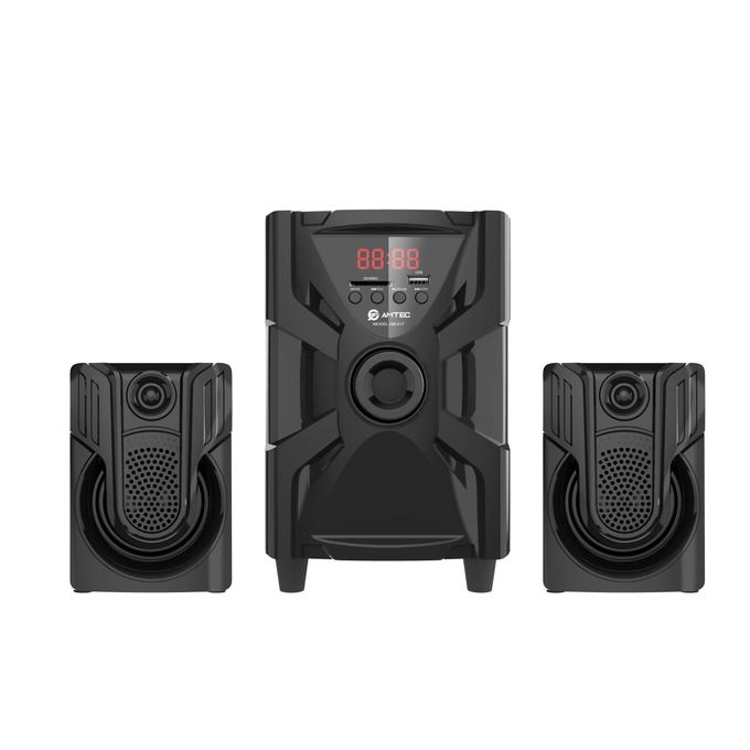 Amtec AM-017-2.1 Speaker System 3000WATTS PMPO-BLACK (1YR WRTY)
