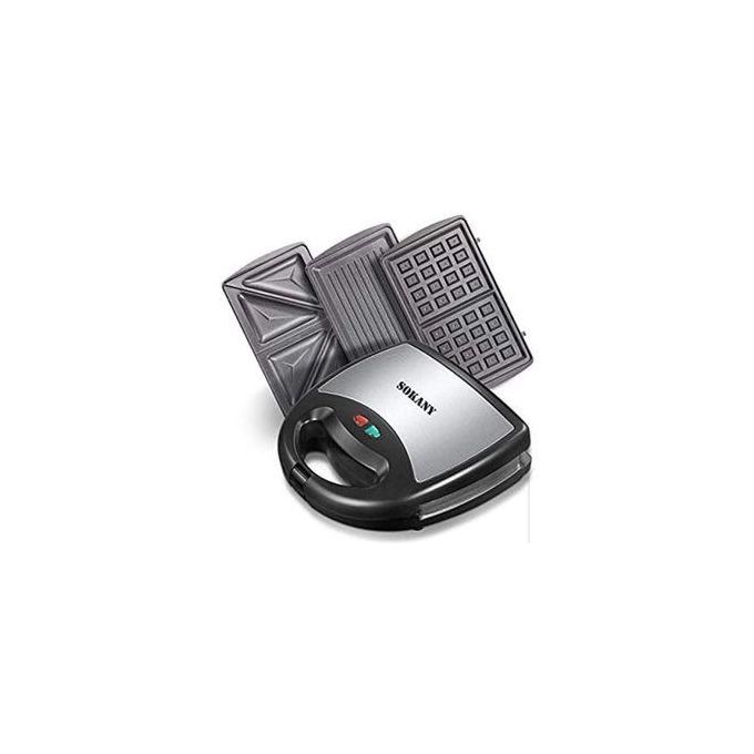 RAF 3 In 1 Bread /Sandwich Maker, Grill, Waffle Maker- Non Stick