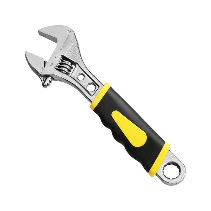Adjustable Wrench spanner 6 inch with Ergonomic Rubber Grip, Movable Jaw for Both Professional and DIY Use.