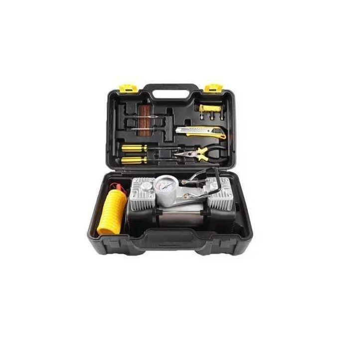 Digital Portable Emergency Heavy Duty 2 Cylinder Car Air Compressor Tire Inflator Pump Universal For Car Trucks Bicycle