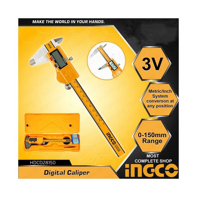 Ingco Digital Caliper Heavy Duty Vernier Caliper Durable Stainless Steel Digital Display Measuring Tool